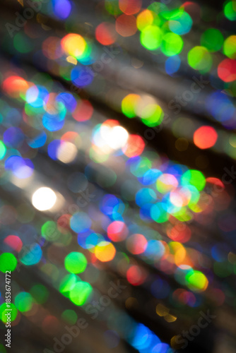 Multicolored rainbow large bokeh effect background