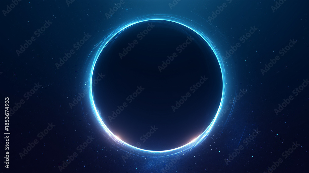 Obraz premium Abstract Cosmic Shockwave Ring Expanding in Deep Space