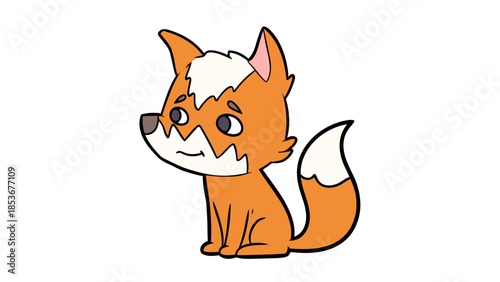 Cartoon Fox Character Illustration.