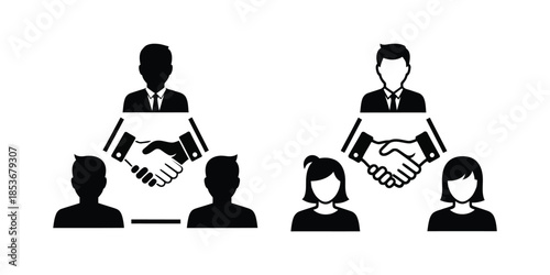 Illustrator Icon Set Metadata Business Partnership Graphics Information