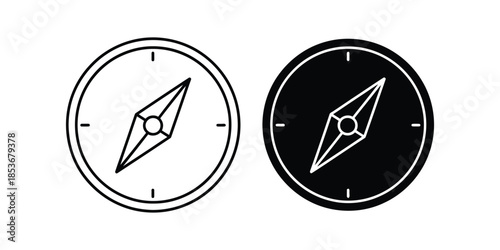 Illustrator Compass Icons Direction Travel and Exploration Vector Set