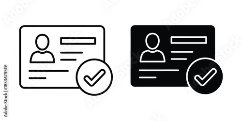 Illustrator icon set for user identification authentication and approval processes