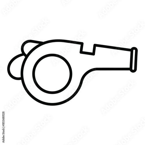 Simple whistle design isolated on white background