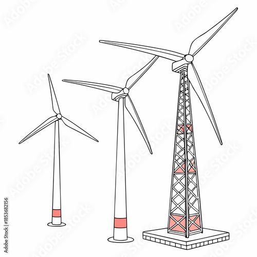 Wind turbines with accurate structural anatomy renewable energy