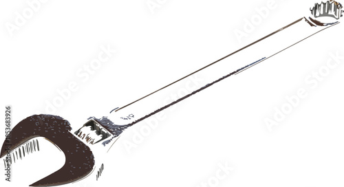 Polished chrome adjustable wrench tool on a clean surface