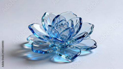 Blue Crystal Lotus Still Life Texture Photography
