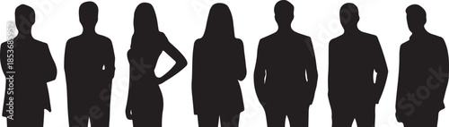 Business People Silhouettes in Formal Attire women