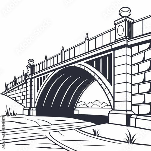 Stone arch bridge