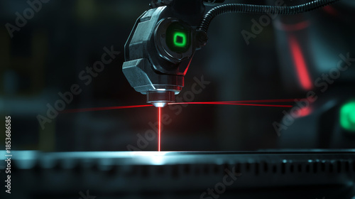 Precision Laser Cutting Technology in Action on a Metal Surface