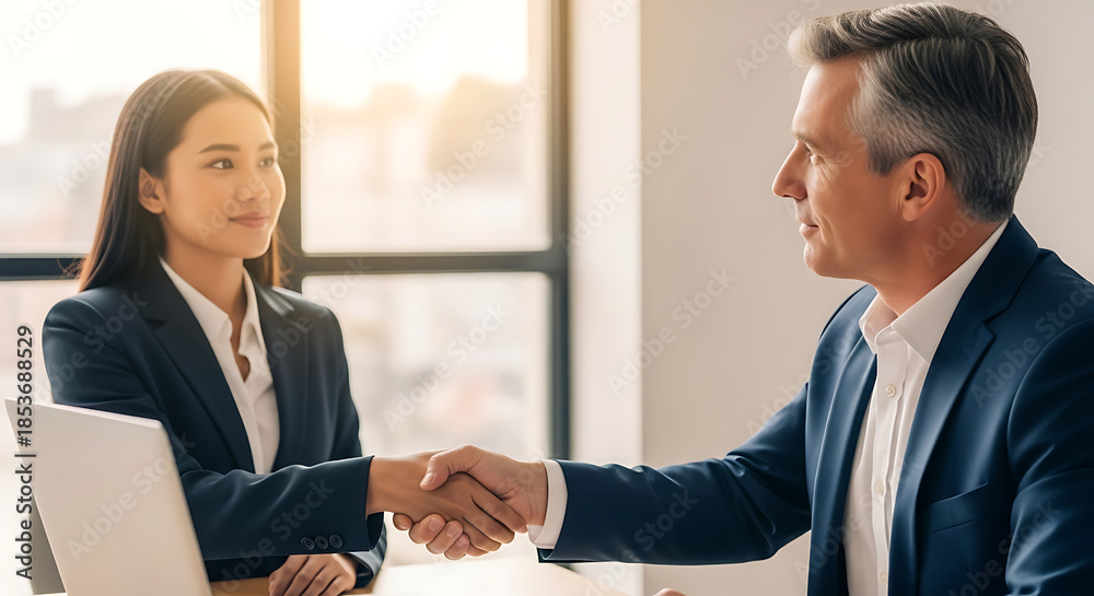 custom made wallpaper toronto digitalBusiness people shaking hands in an office environment