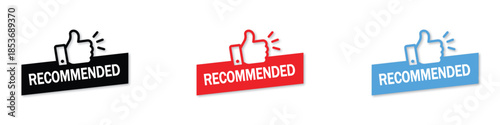 Recommended label icon vector. feedback and quality assurance symbol. vector illustration.