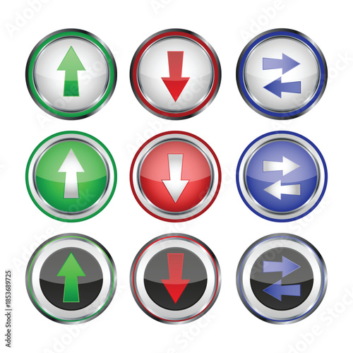 Free Download Download and Upload Glossy Web Button Vector Illustration - GFXLoad