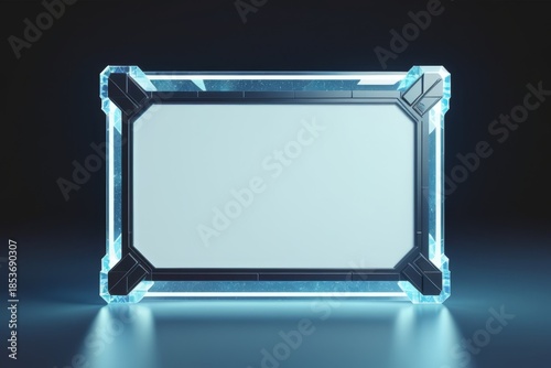 Blank signboard made of cry...