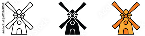 Mill icon vector. windmill, renewable energy symbol. vector illustration.
