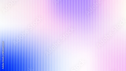 Abstract gradient background with blurred glass effect. Vertical displacement stripes, purple and blue light. Vector background