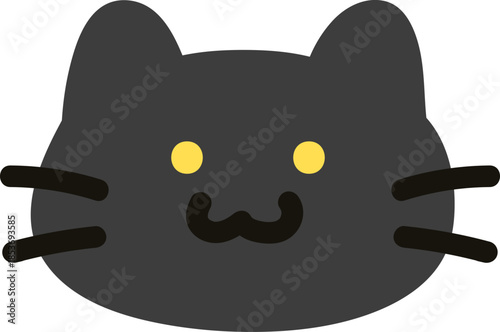 무테 검은고양이 이모티콘