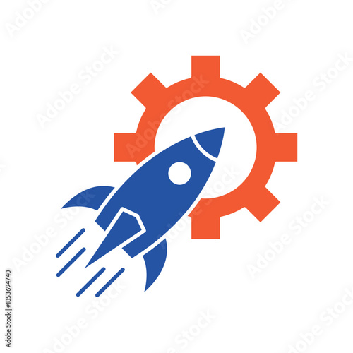 A symbolic line icon representing Deployment and product launch, perfect for startup releases and system implementation.