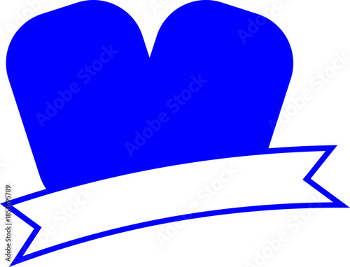 Illustration of two fat fingers in blue with a banner