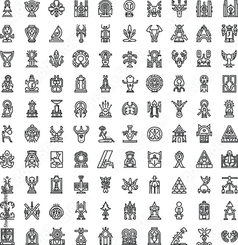 A collection of 80 small black and white chess pieces on a grid