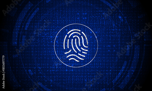 scan fingerprint, Cyber security and password control through fingerprints, access with biometrics identification
