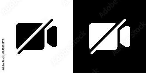 動画禁止、カメラ禁止のアイコン