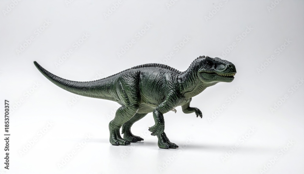 Obraz premium Realistic Tyrannosaurus Rex Toy Figure on White Background.