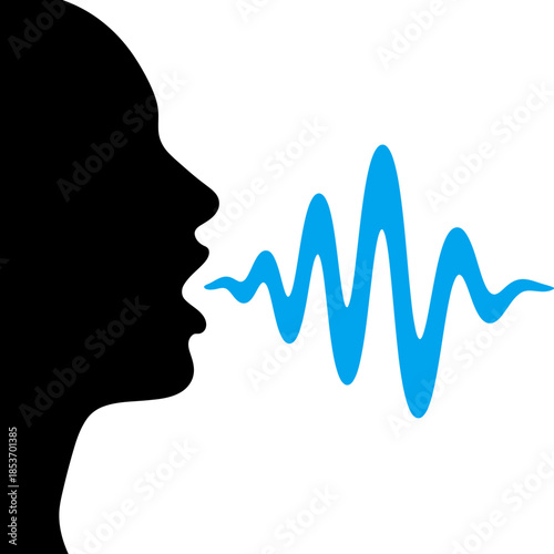 Dynamic voice sound wave icon, depicting agile speech communication and advanced audio processing technology, perfect for innovative digital interaction concepts and user interfaces
