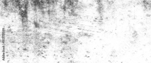 Abstract Black and White Halftone Grunge Dot Grid Pattern Background Texture