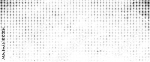 Worn Grunge Dot Pattern, Abstract Halftone Texture, Monochrome Distressed Overlay Background