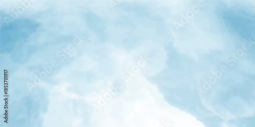 Soft blue watercolor wash background with blended edges and a bright white illuminated area, creating a dreamy, ethereal, and gentle atmosphere, perfect for abstract art and design