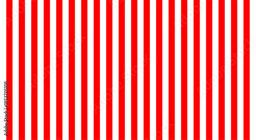 red and white vertical stripes evenly spaced on a white background
