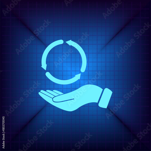 Vector illustration on a blue background