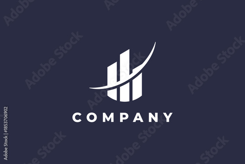 building logo with modern minimalist curves