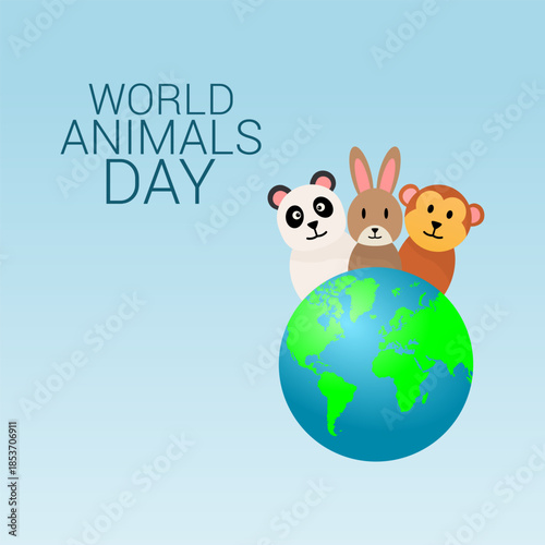 vector graphic of World Animal Day ideal for World Animal Day celebration