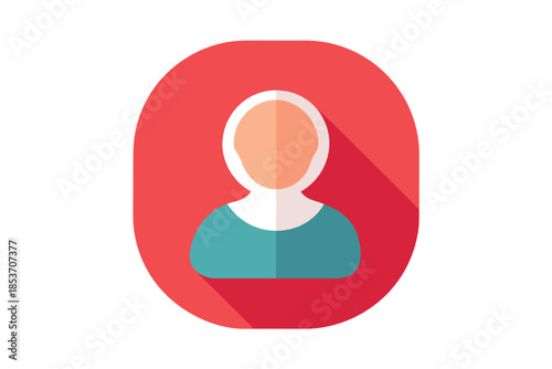 Rounded Profile Icon with Soft Shadows, designed for Guest Users and Anonymous Access, representing Temporary Accounts and Visitor Login in a Clean Vector Style.