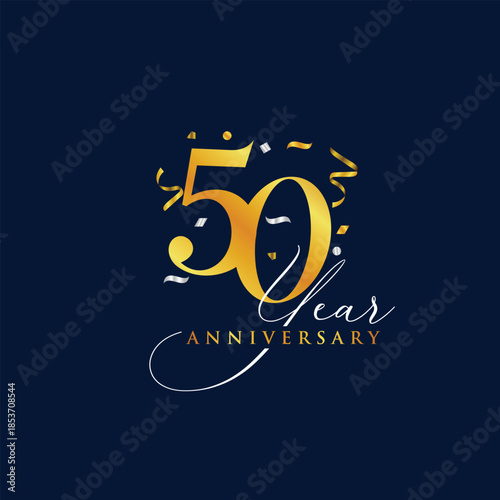50th anniversary premium design template