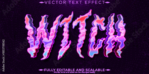 Horror movie text effect, editable vintage and scary text style