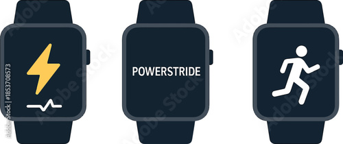 Smartwatch Fitness Icons Set