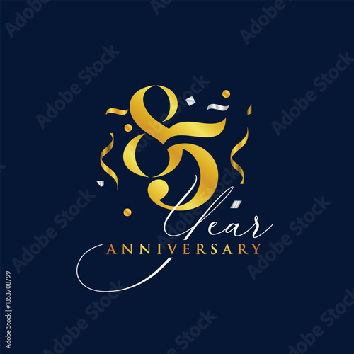 85 year anniversary celebration design template