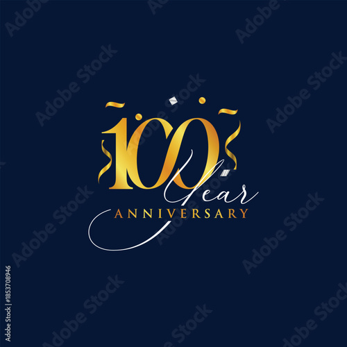 100 year anniversary celebration design template