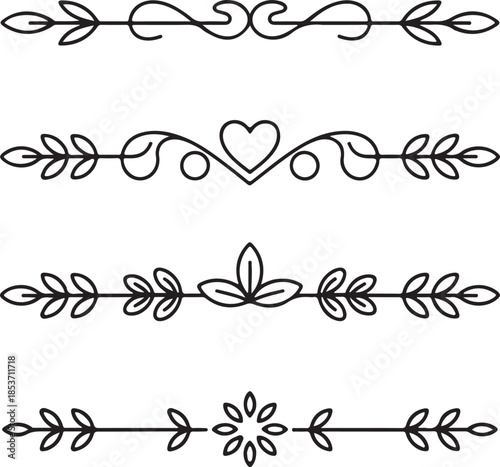 Elegant floral dividers
