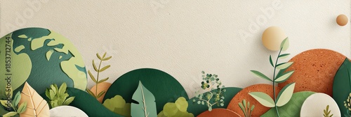 A vibrant, artistic representation of nature, featuring diverse plants, trees, and natural elements in harmonious colors.