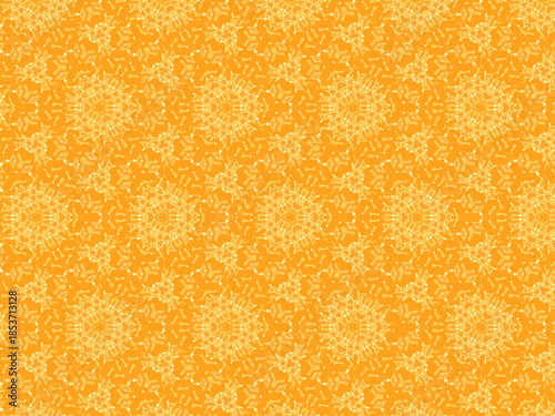 綺麗なレースのパターン素材～オレンジの抽象的な幾何学模様247
