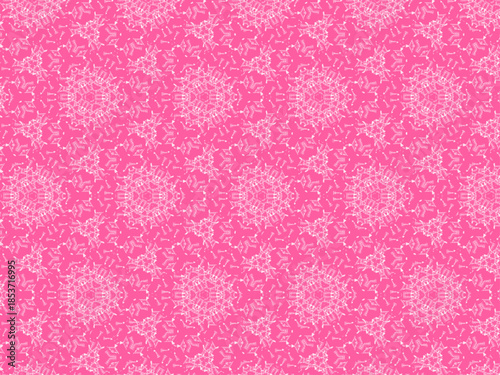綺麗なレースのパターン素材～ピンクの抽象的な幾何学模様248