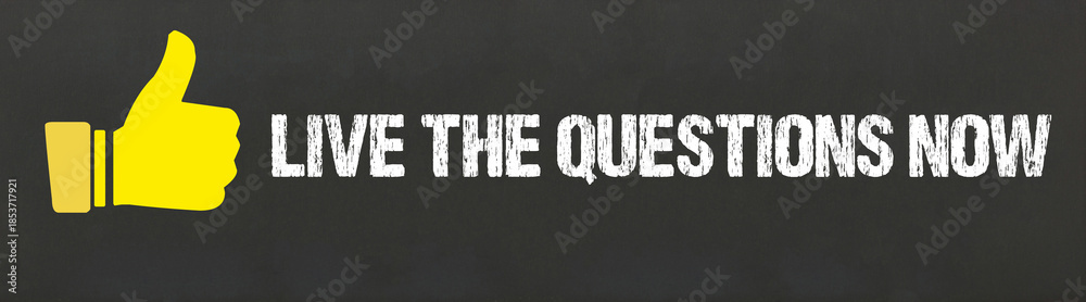 Fototapeta premium Live the questions now 
