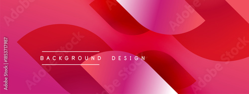 Abstract pink gradient background. Fluid shapes overlap, creating dynamic visual effect. Text reads background design. Modern, vibrant composition.