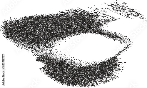 Eye retro y2k stipple design vision halftone brutalist urban vector png with clear background, iris 2000s photocopy grunge tattoo gen z effect