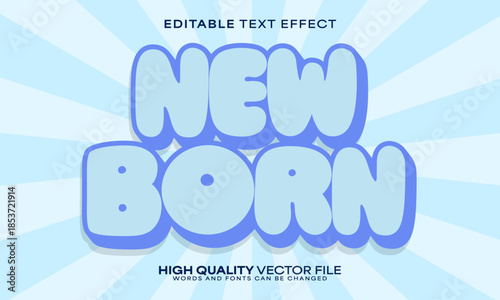 Baby text effect, editable text effect and mom 3d font style bold shadow love poster design