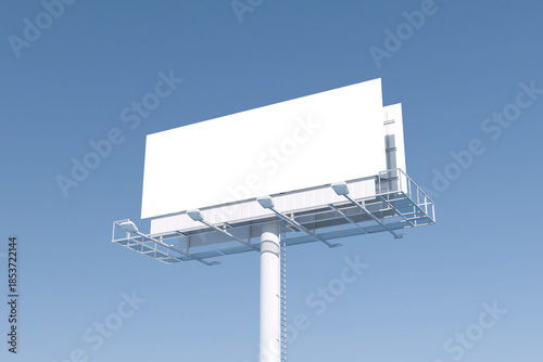billboard for mockup with blue sky background