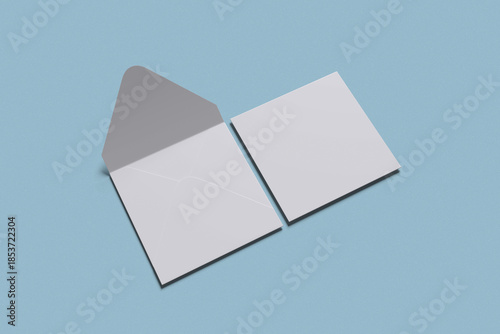 envelope for mockup design with blue background